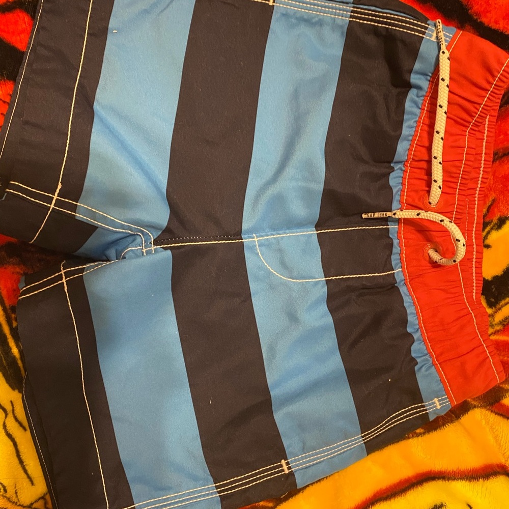 GAP Kids Red and Blue Swim Shorts
